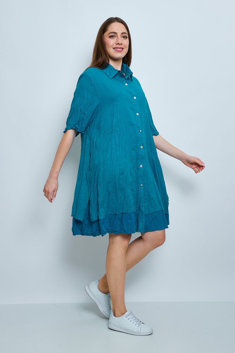 Chemise en coton froissée