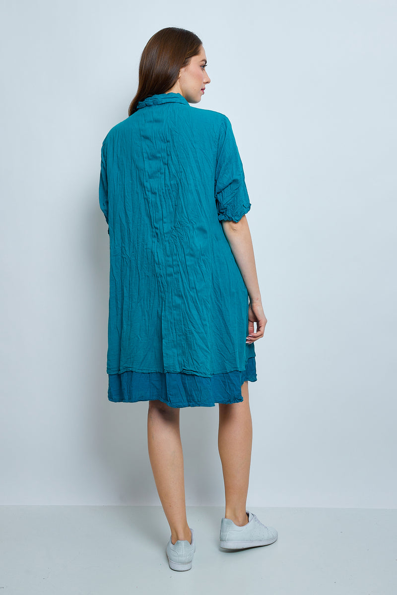 Chemise en coton froissée