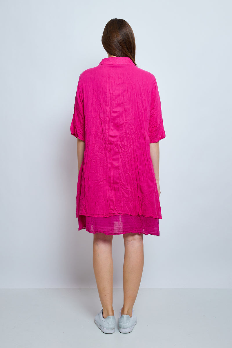 Chemise en coton froissée