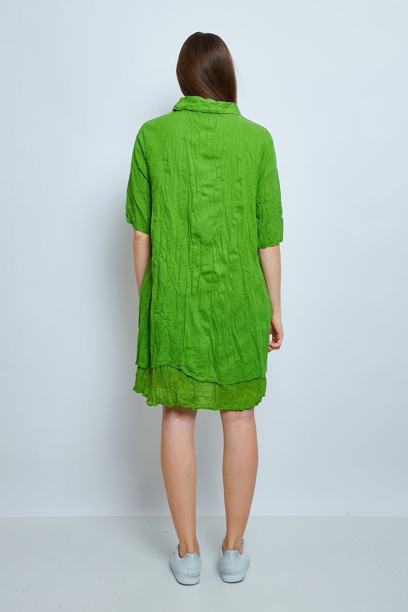 Chemise en coton froissée