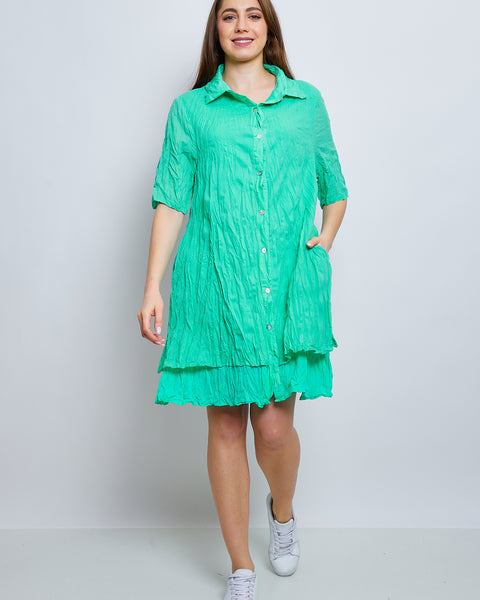 Chemise en coton froissée