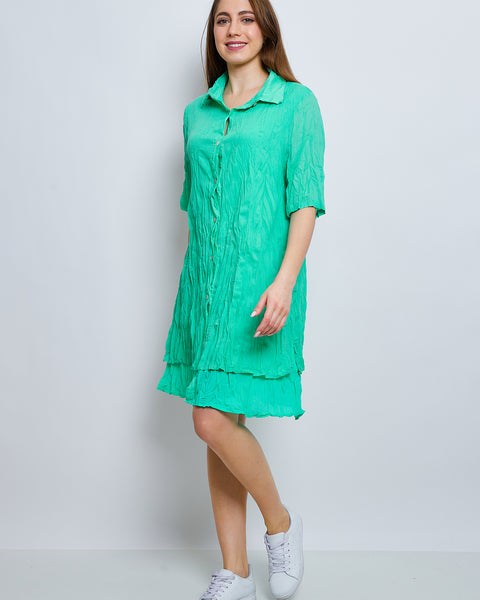 Chemise en coton froissée