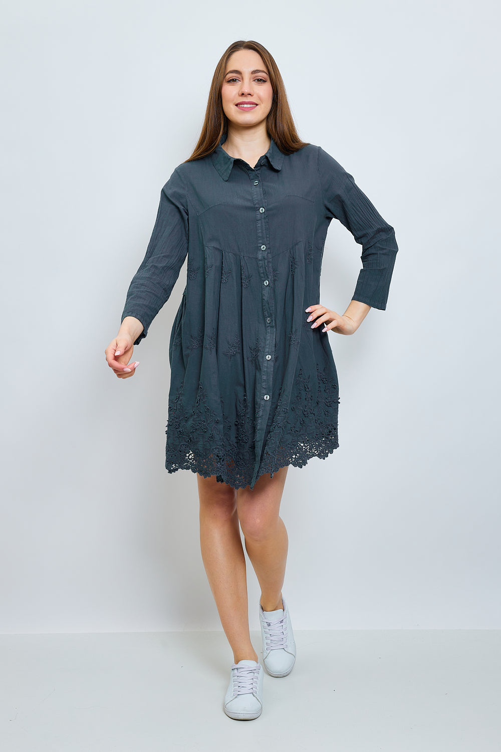 Lace tunic shirt