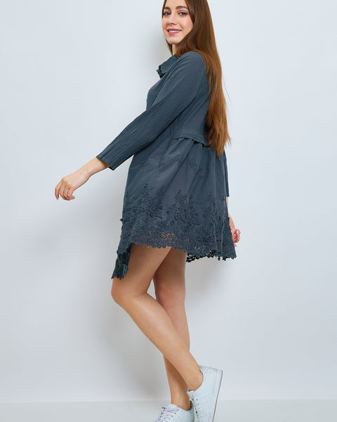 Chemise tunique dentelle