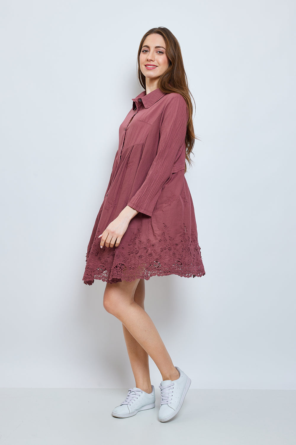 Lace tunic shirt