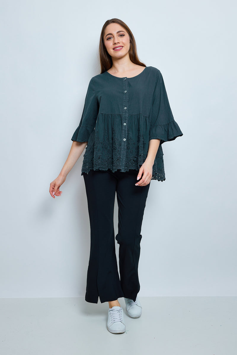 Chemisier dentelle