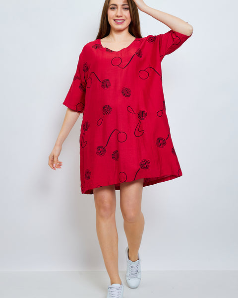 Tunique aux imprimés en forme de balles