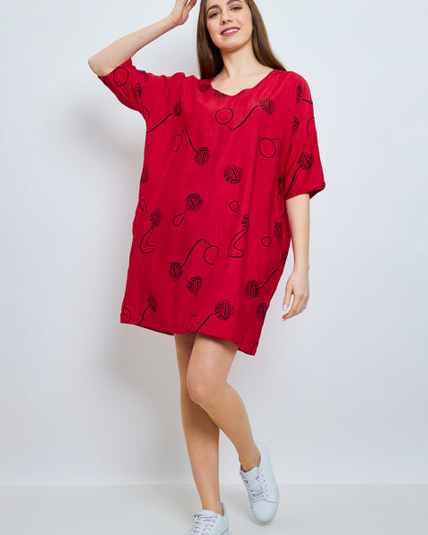 Tunique aux imprimés en forme de balles