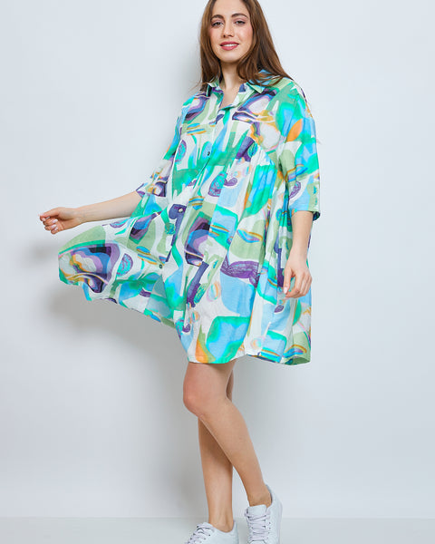 Chemise pastel turquoise