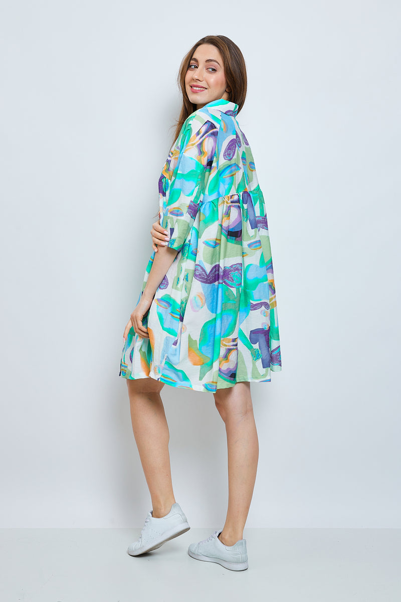 Chemise pastel turquoise