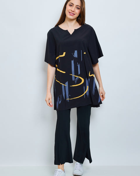 Tunique noire rétro