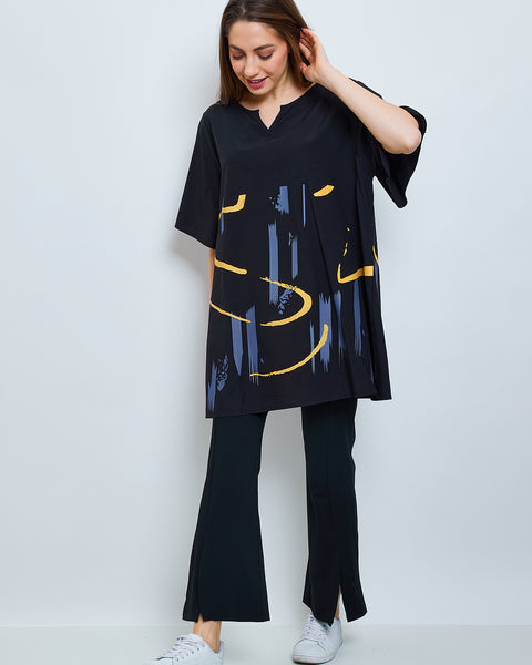 Tunique noire rétro