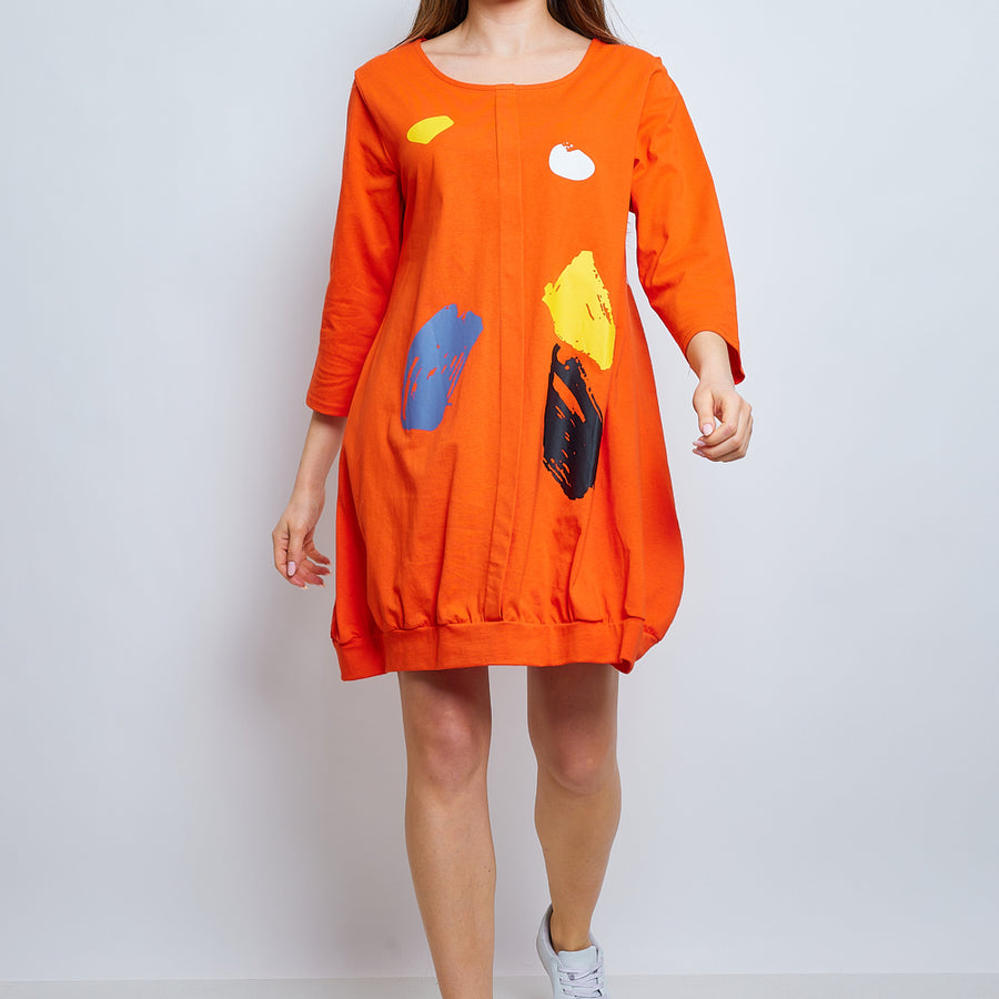 Vestido túnica con garabatos