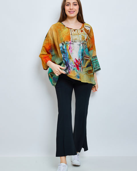 Pantalon noir patte d'éléphant