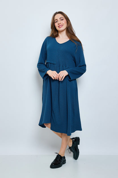 Robe avec plis aux formes d'émeraudes