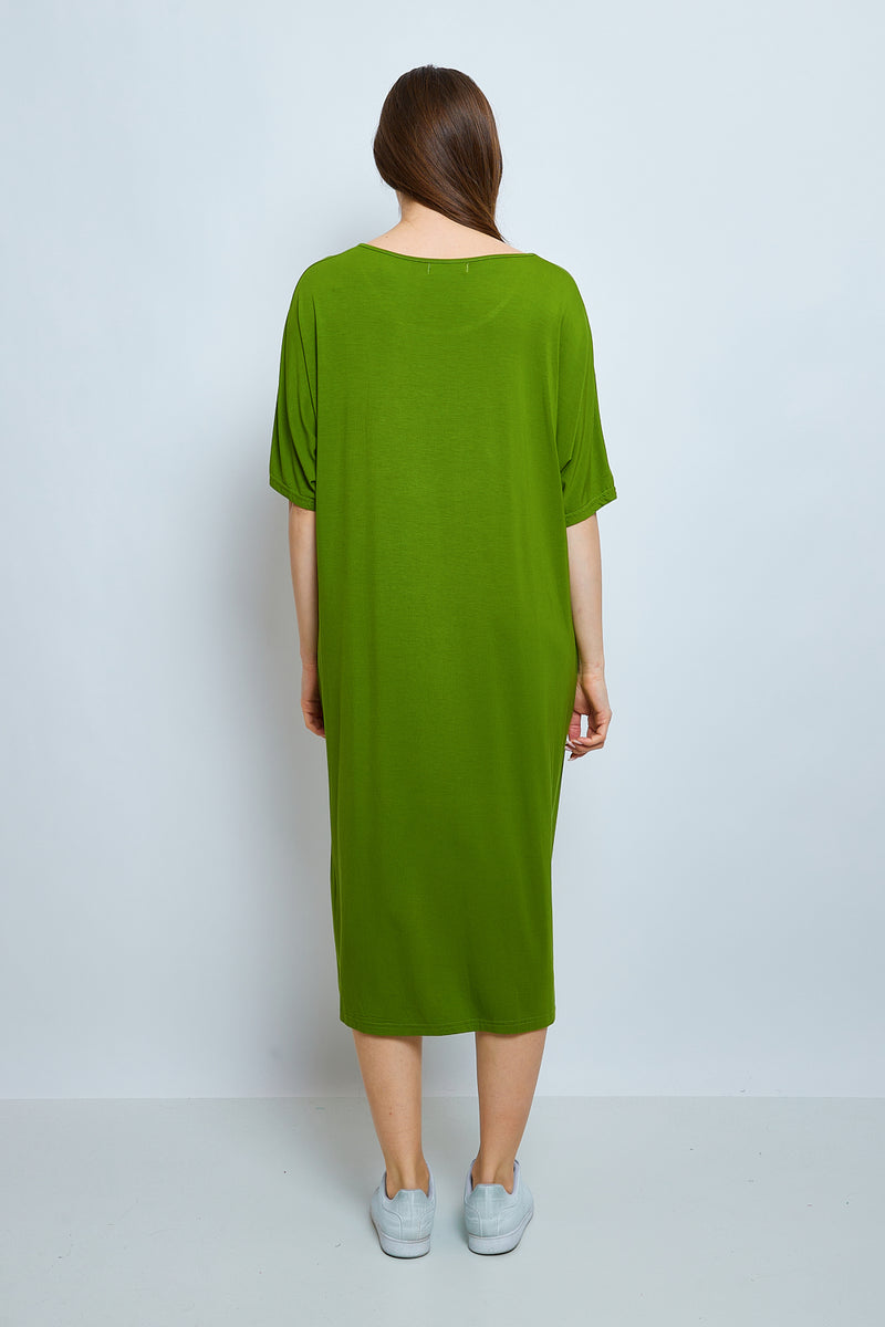 Robe unie aux manches courtes