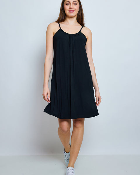 Sous robe unie à bretelles