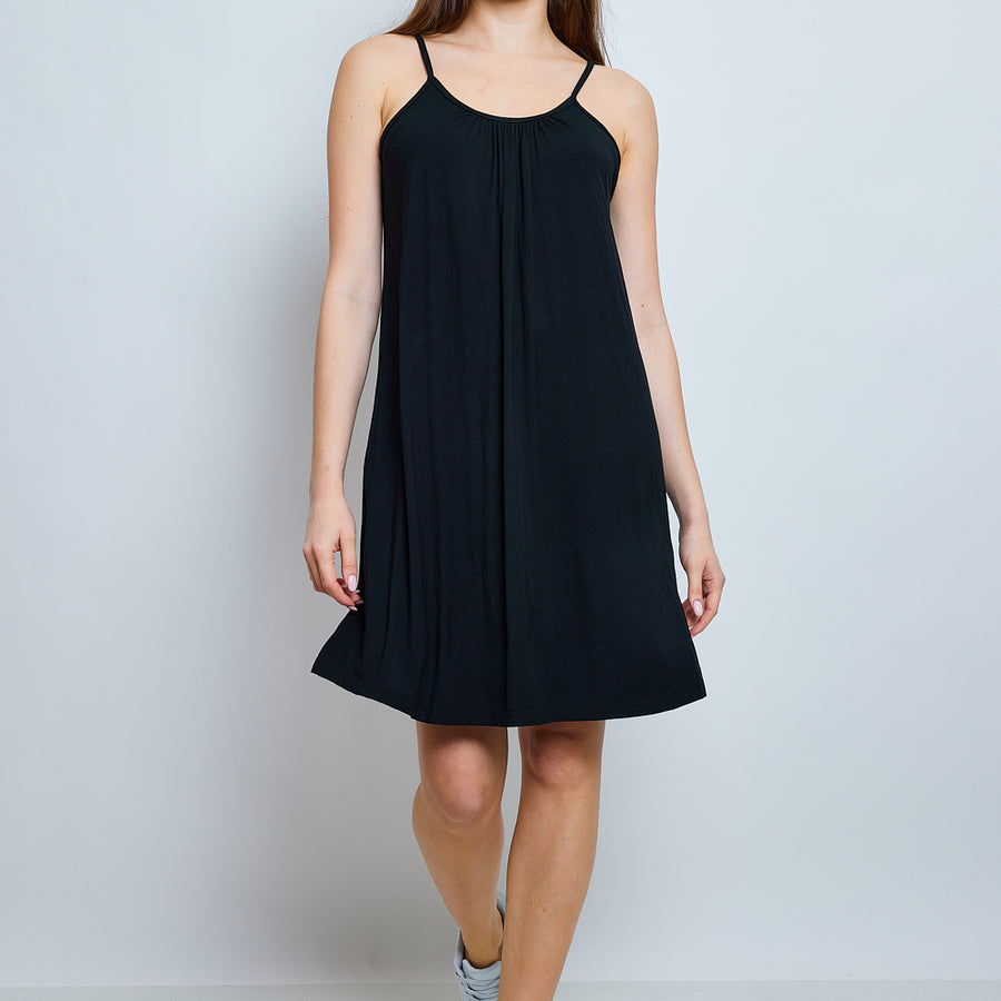 Sous robe unie à bretelles