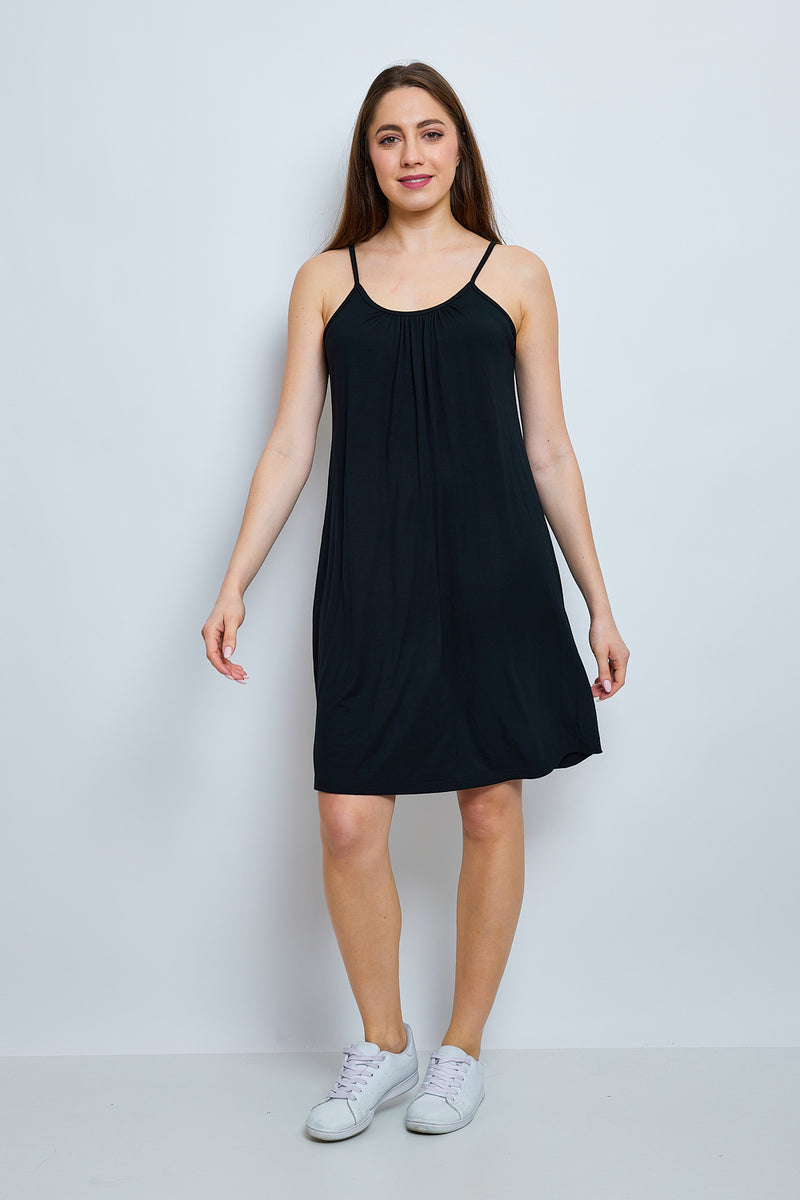 Sous robe unie à bretelles – Bella Blue - Main Image