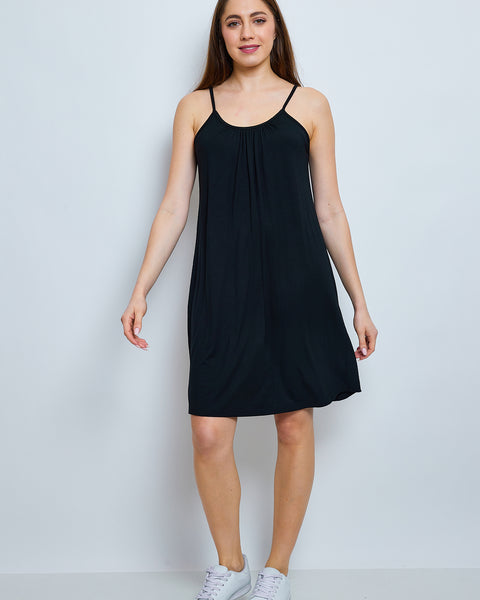 Sous robe unie à bretelles