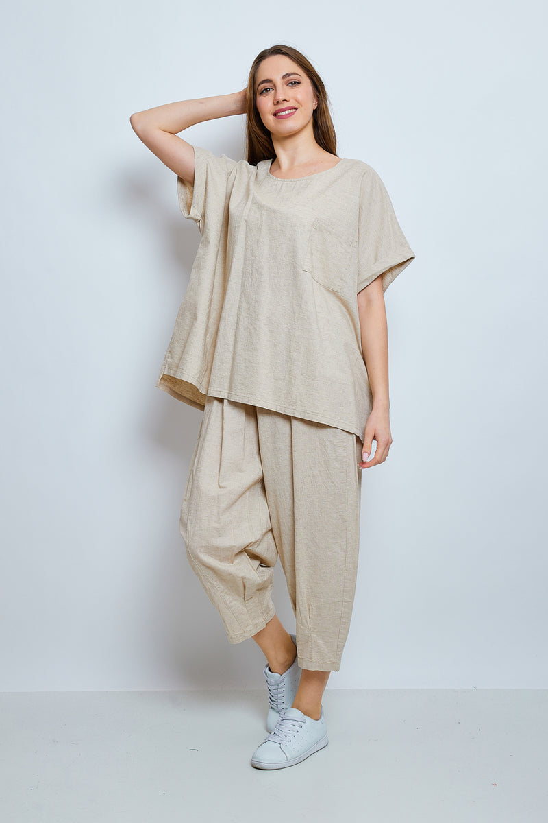 Haut en lin et coton