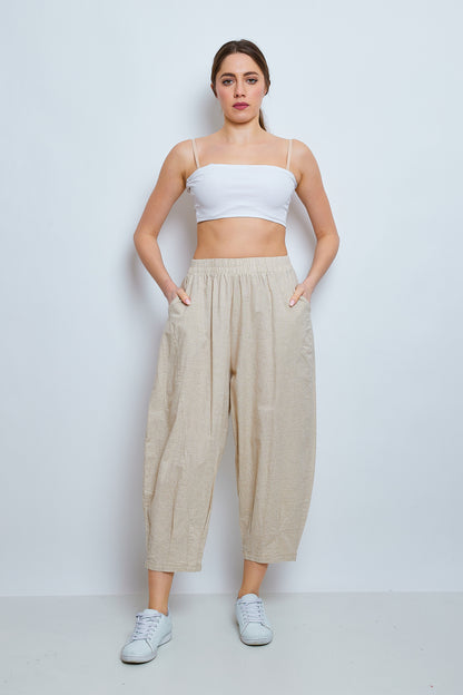 Loose linen and cotton pants