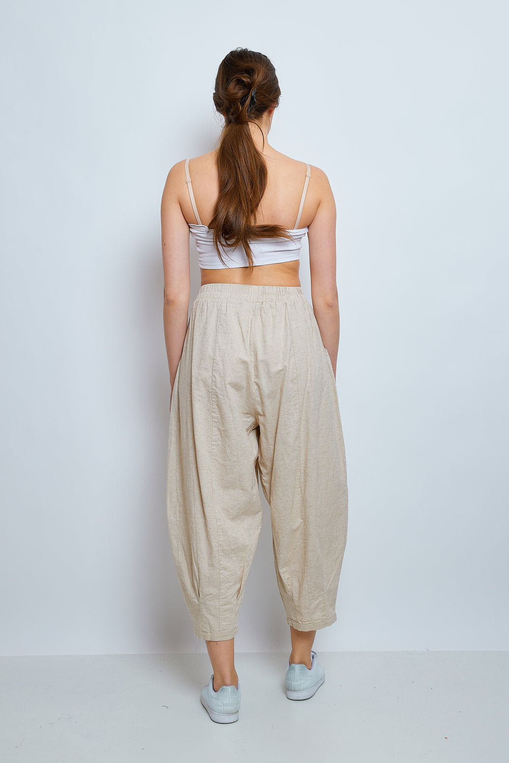 Loose linen and cotton pants