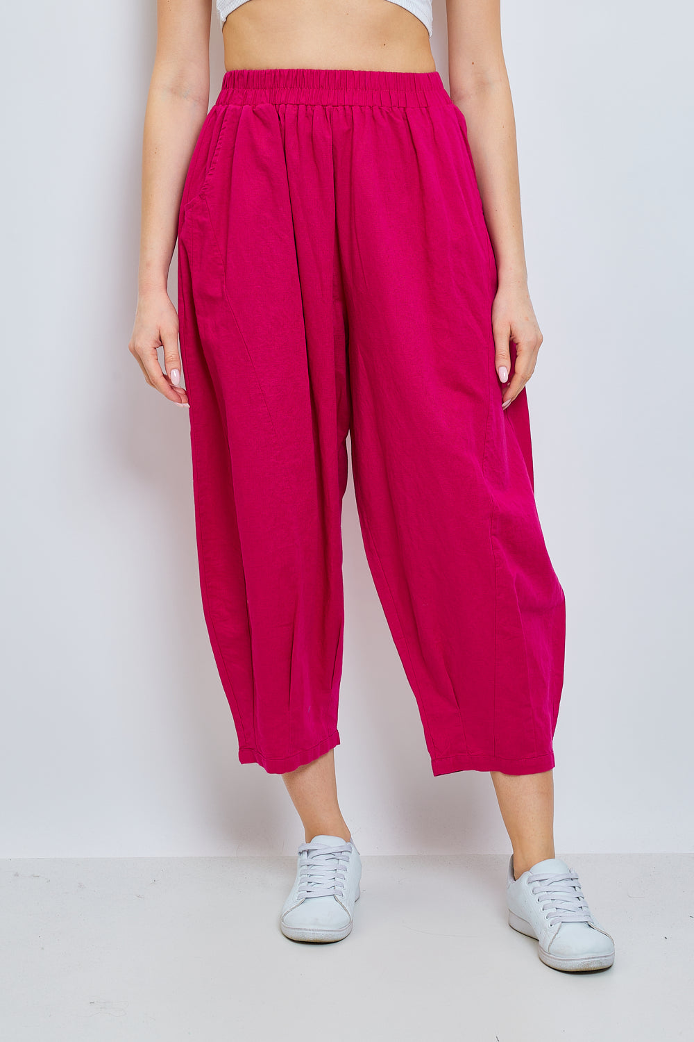 Loose linen and cotton pants