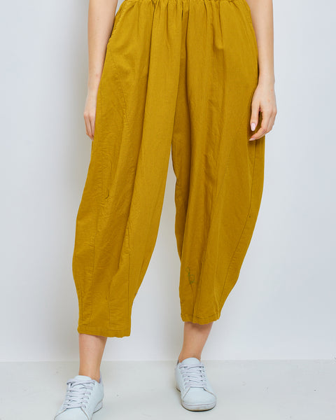 Pantalon loose en lin et coton