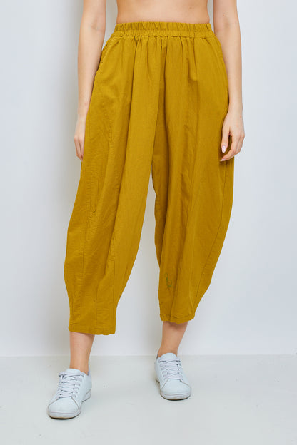 Loose linen and cotton pants