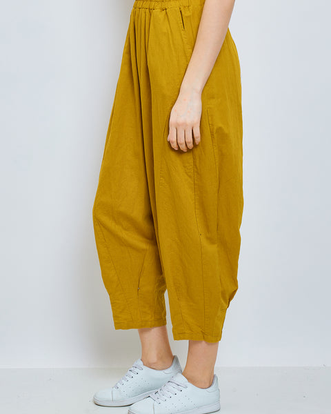 Pantalon loose en lin et coton