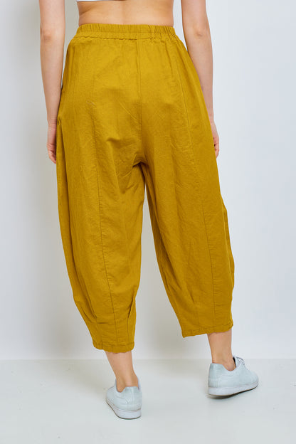 Loose linen and cotton pants