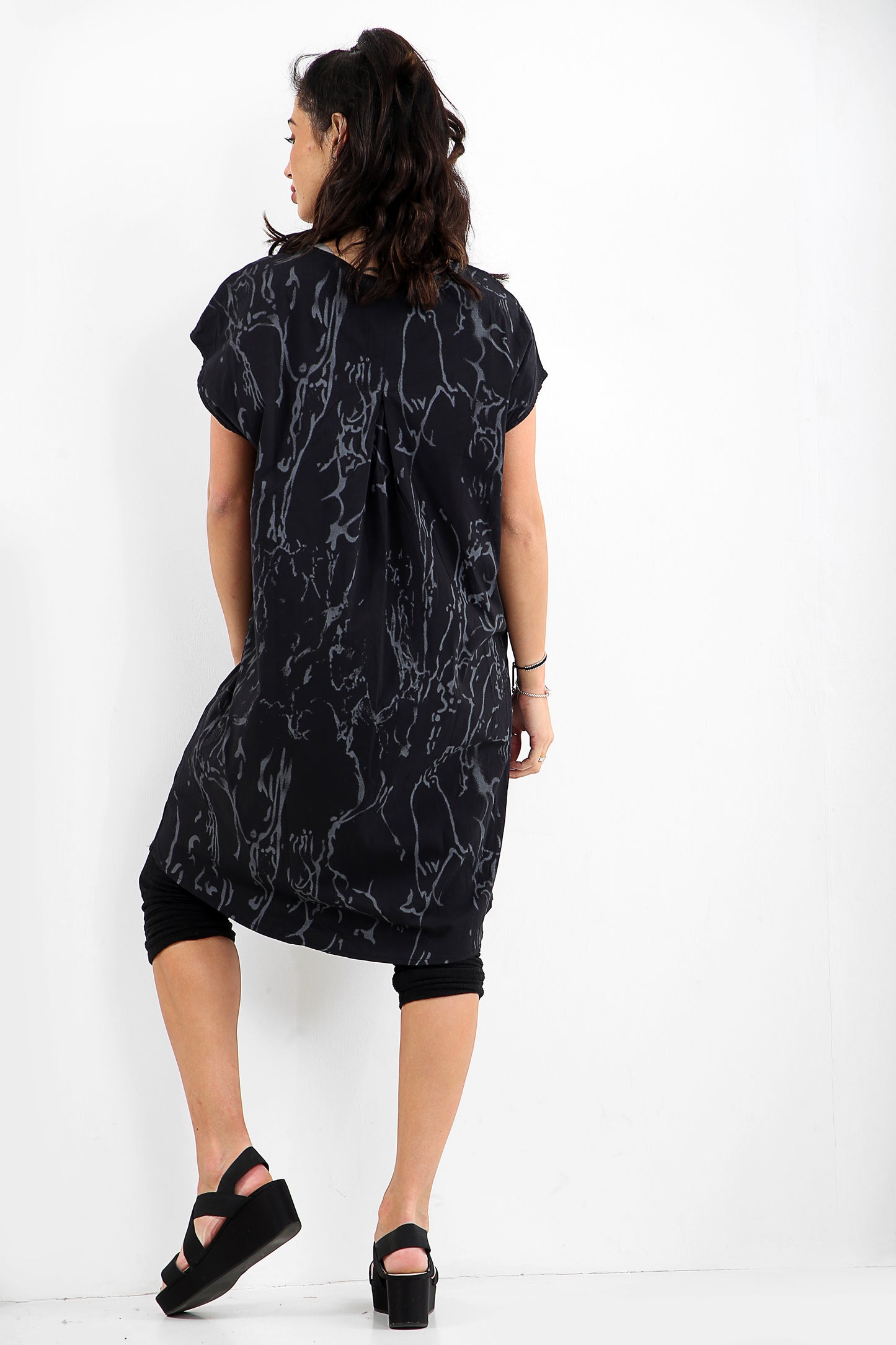 Dress with abstract lines