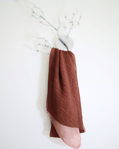 Sciarpa bicolore con effetto retratto