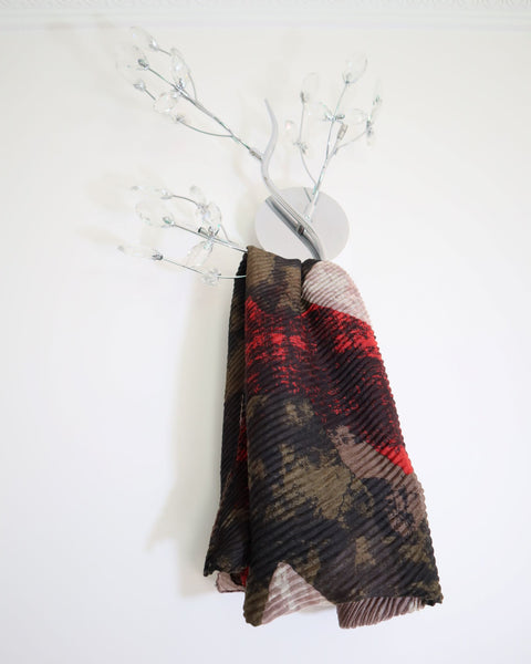 Sciarpa colorata con effetto retratto