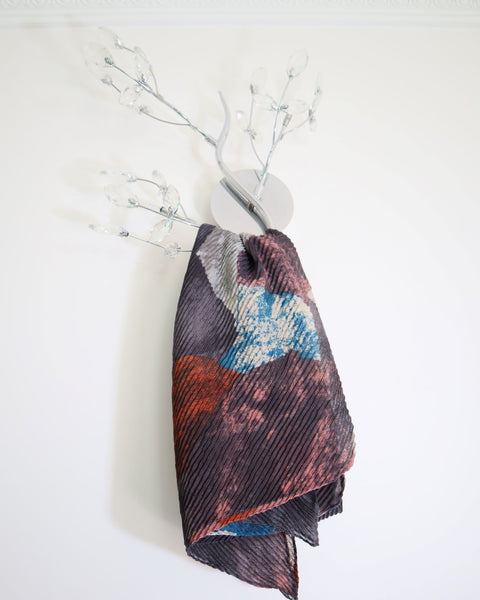 Sciarpa colorata con effetto retratto