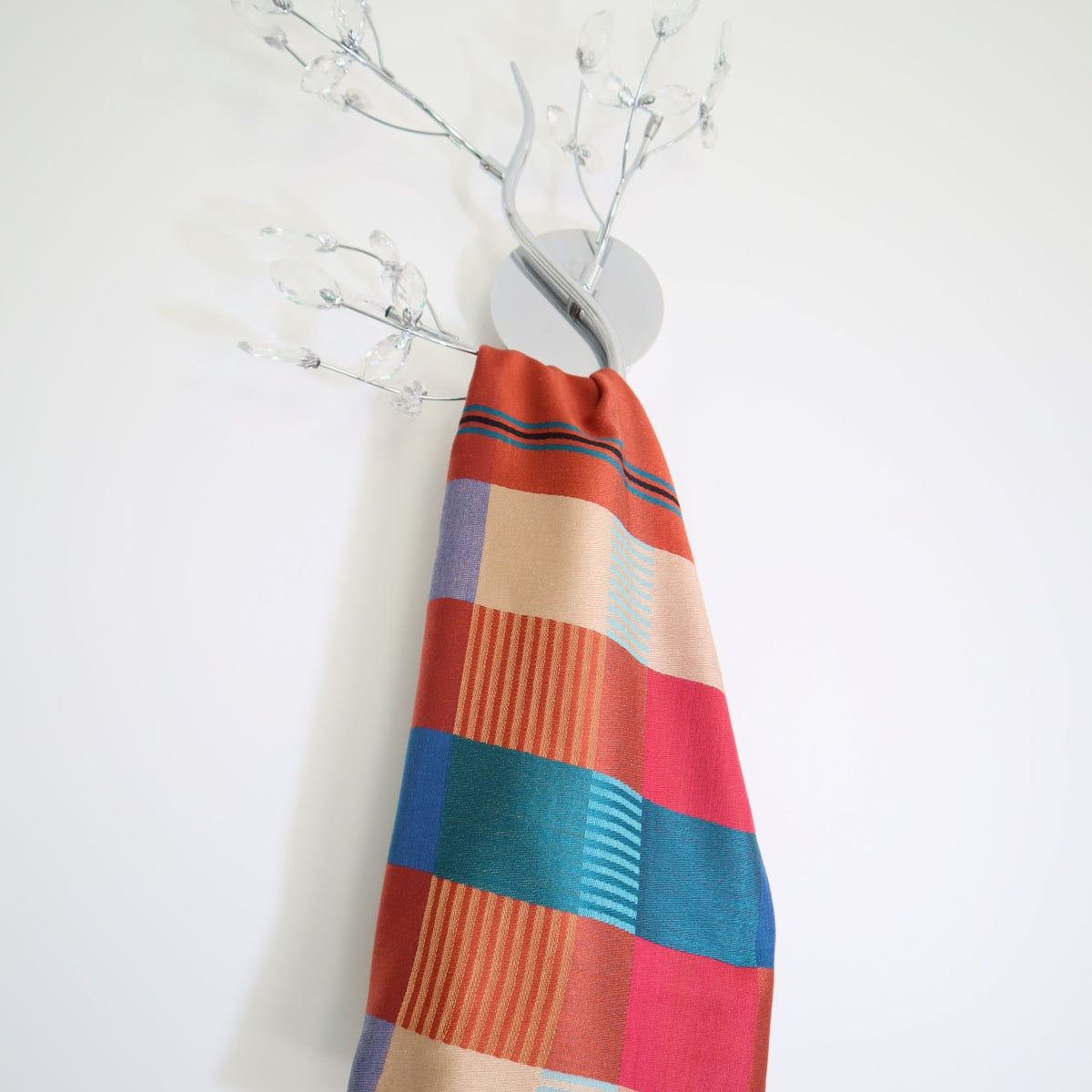 Checkered and lines scarf