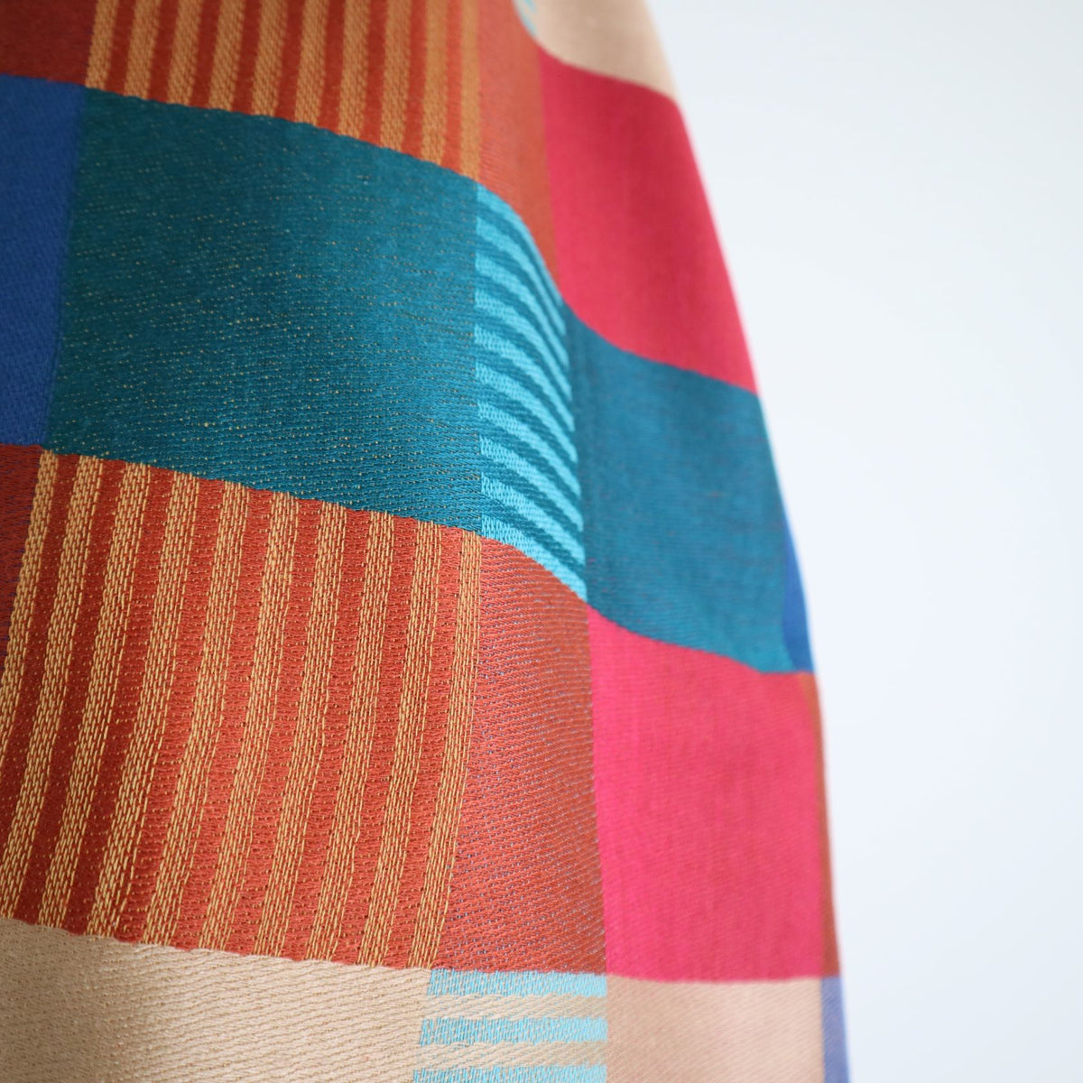 Checkered and lines scarf