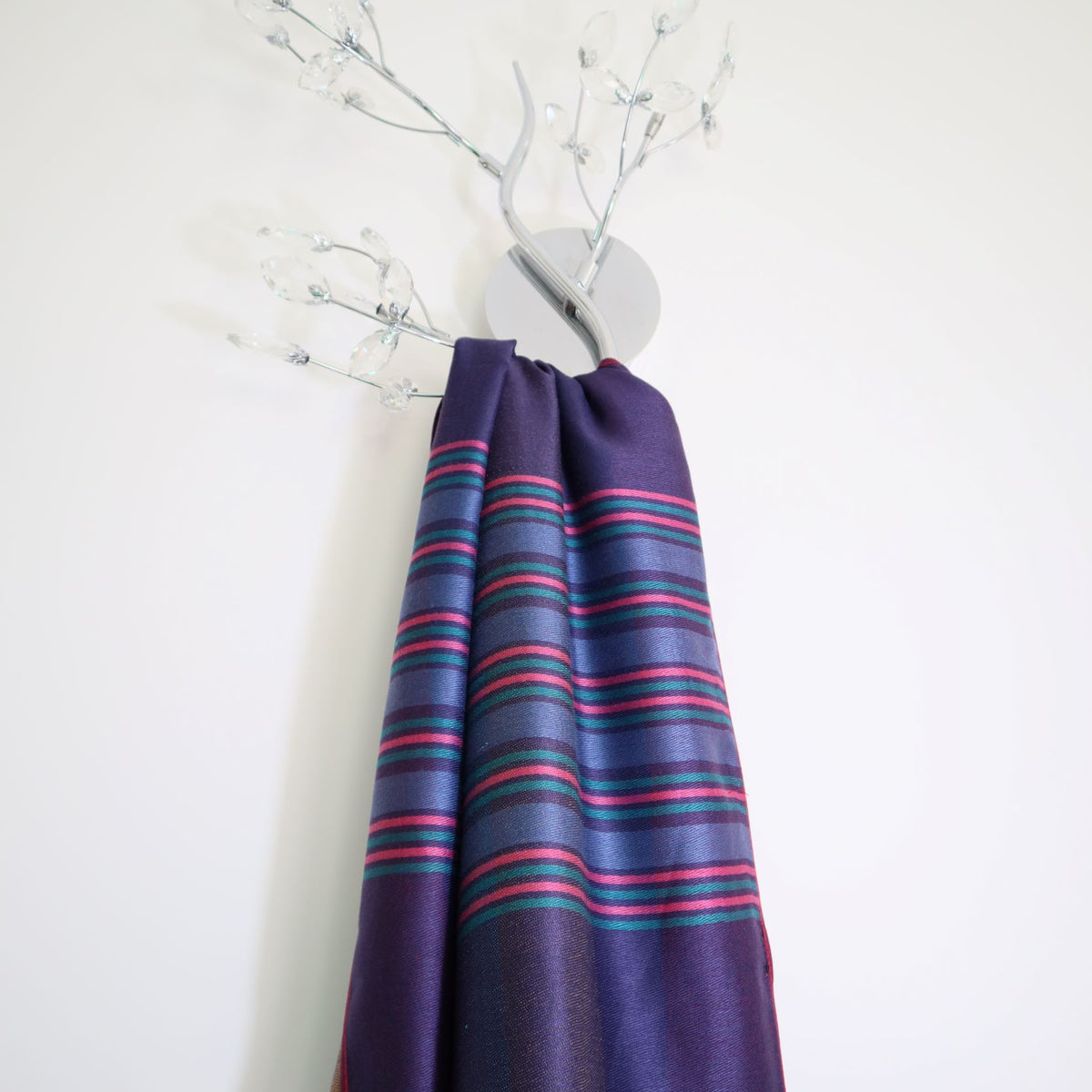 Checkered and lines scarf