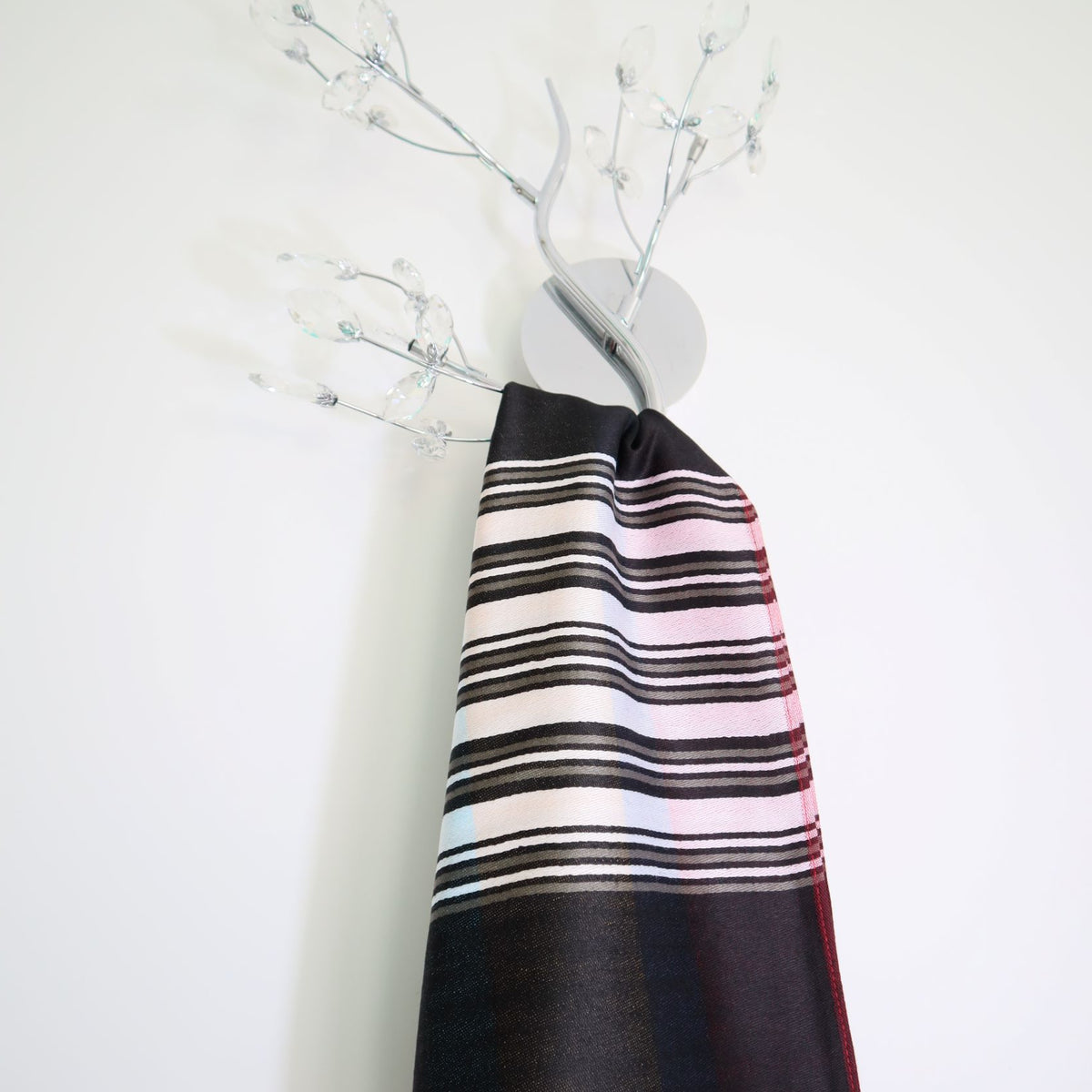 Checkered and lines scarf