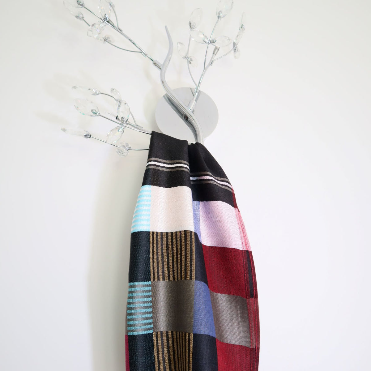 Checkered and lines scarf