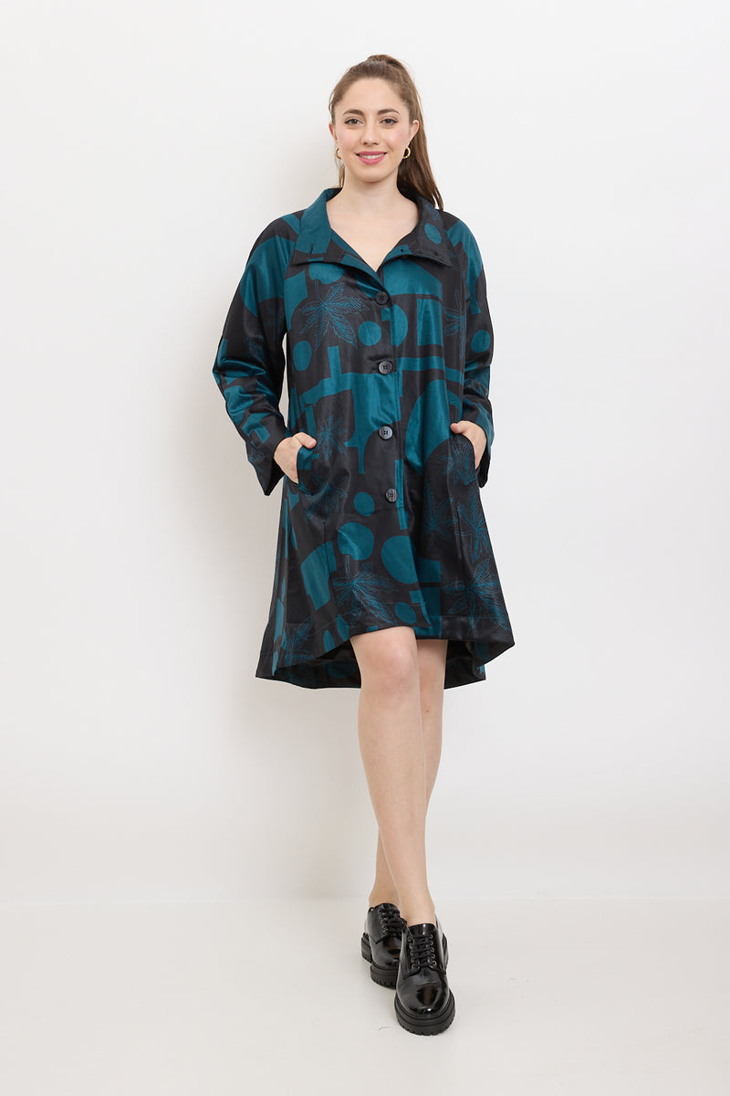 Manteau bleu électrique