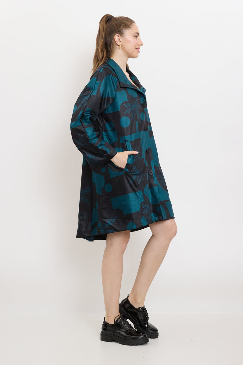 Manteau bleu électrique