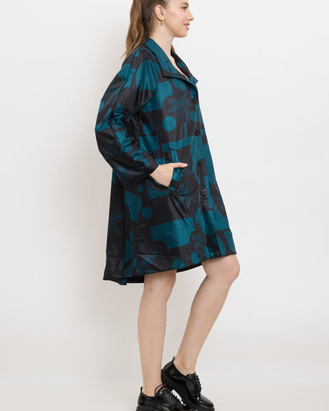 Manteau bleu électrique