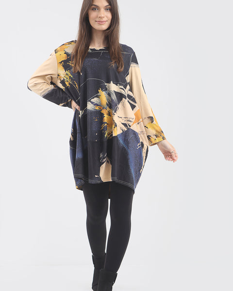 Robe tunique à motifs fleuris