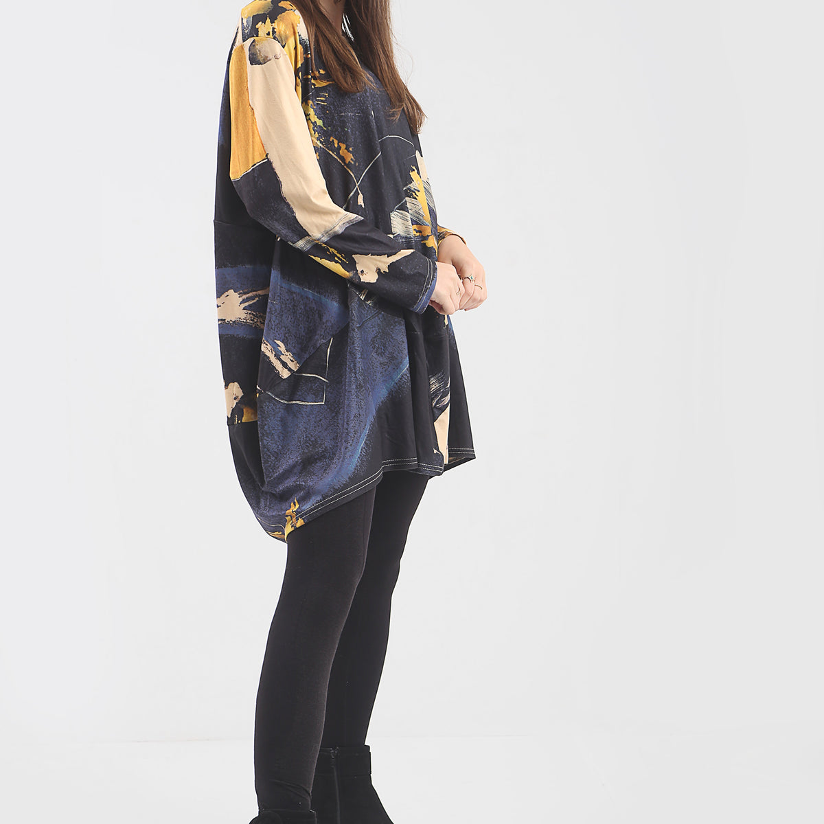 Robe tunique à motifs fleuris