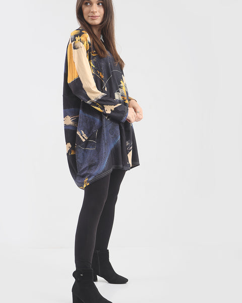 Robe tunique à motifs fleuris