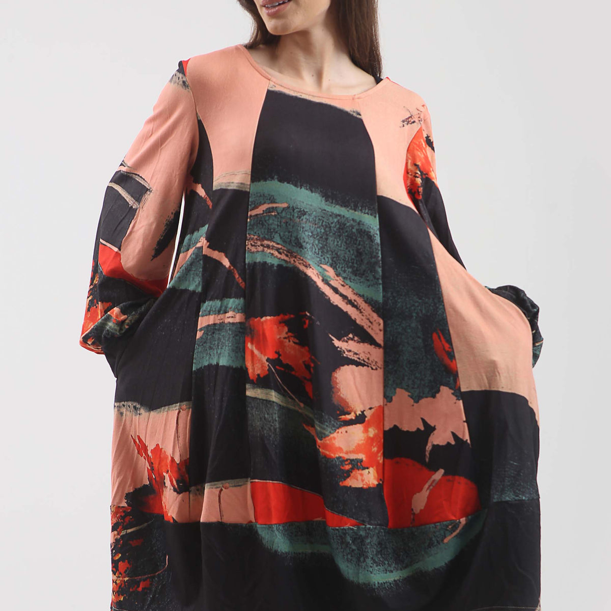 Robe tunique à motifs fleuris