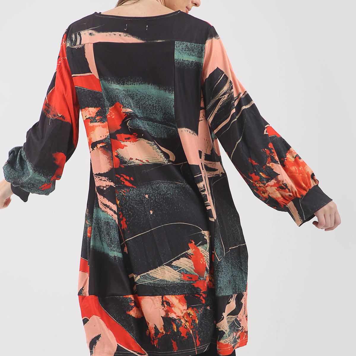 Robe tunique à motifs fleuris