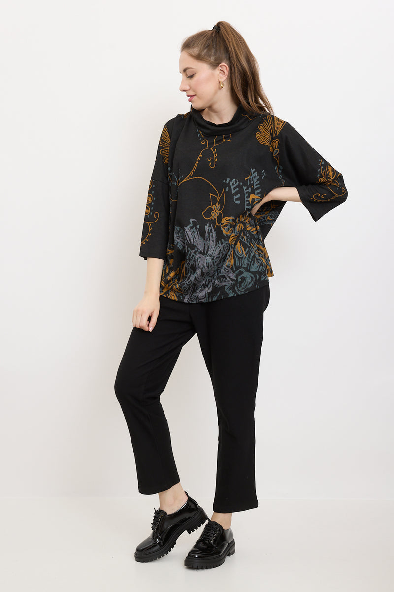 Blouse à motifs fleurs sauvages